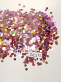 Rose Gold Galaxy - Hexagon - Chunky - GC575