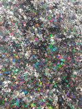 Four Point Star Mix - Black Holographic - HOLOGRAPHIC GLITTER