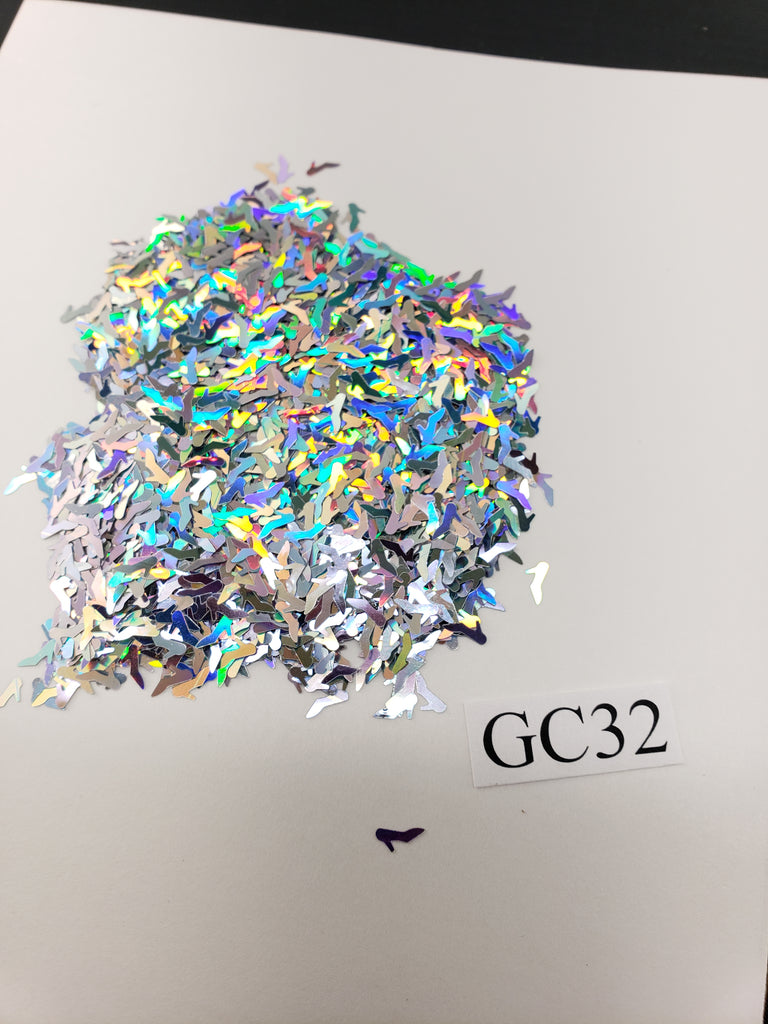 High Heel - Silver Holographic - GC32 â Glitzy City LLC